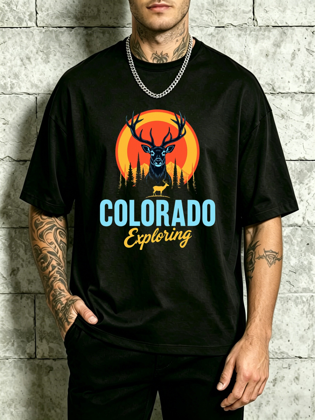 Outdoor Adventure Holidays - Męska koszulka z okrągłym dekoltem Colorado