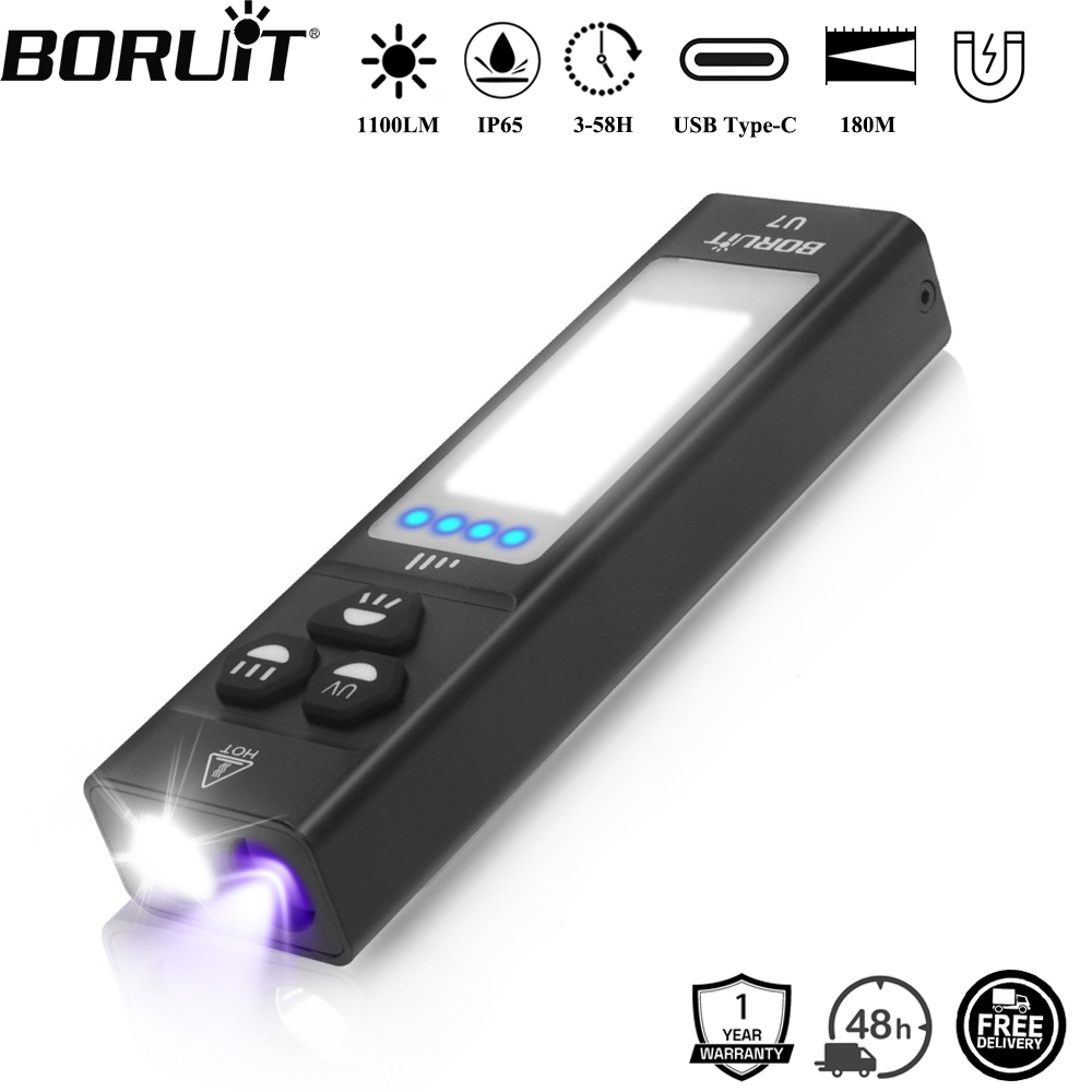 Latarka EDC BORUiT U7 UV LED 1 – Outdoor Adventure Camp recenzja i cena