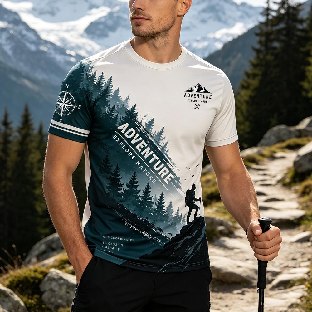 Koszulka z nadrukiem w stylu m – Outdoor Adventure Magazines recenzja i cena