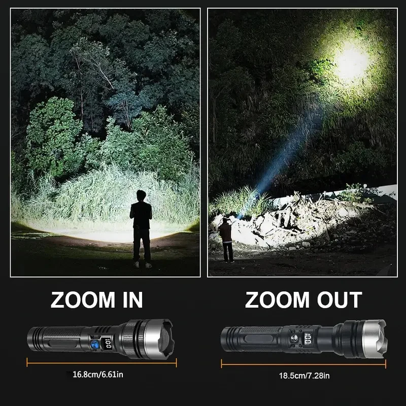 Mocna latarka LED 900000LM z f – Outdoor Adventure Camp recenzja i cena